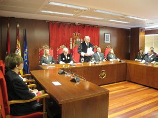 El presidente del Tribunal Superior de Justicia de Navarra, Joaquín Galve, durante su discurso